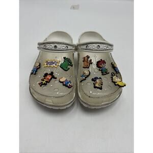 CUSTOM Crocs Classic RHINESTONE Clog White Clear Women’s Size 8 Men’s Size 6
